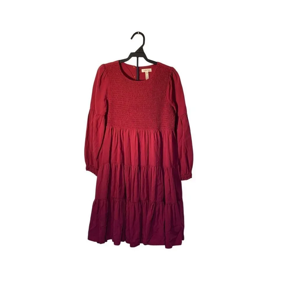 Matilda Jane girls amaranthos tiered burgundy dress 10
